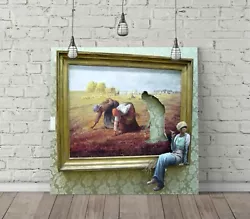 Buy Banksy Girl Out Painting Square Canvas Wall Art Float Effect/frame/poster Print • 8.99£