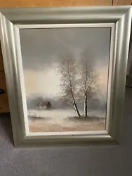 Buy Birch Tree Cabin In The Woods Signed By Artist Original Nordic Flemish Scand • 100£