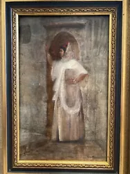 Buy GEORGES  ROUSSIN 1854-1941.  Femme D'Alger . Antique Oil On Canvas Painting. • 4,999.99£