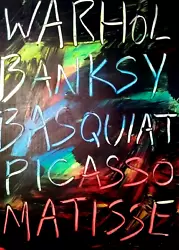 Buy Warhol Banksy Basquiat Picasso Matisse Original Painting Signed Art Graffiti  • 95£