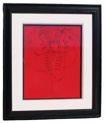 Buy YURI YUROZ Two Figures With A Flower 1994 ORIGINAL DRAWING On Stitched Red Silk • 429.97£