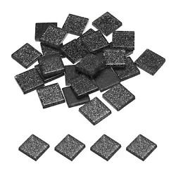 Buy Mosaic Tiles, Glass Tiles 2 X 2cm For DIY Crafts, 25pcs(100g,Light Black) • 8.93£