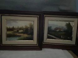 Buy Silva Framed Oil Paintings X 2 Houses Countryside • 38£