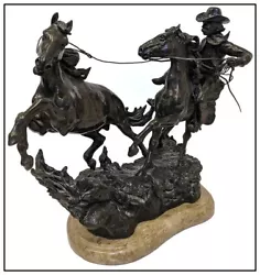 Buy Elie Hazak Capture The Mustang Bronze Sculpture Horse Western Cowboy Signed Art • 4,169.78£