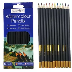 Buy 12 Watercolour Pencils Set Artist Drawing Painting Sketching Art Water Colour UK • 2.95£