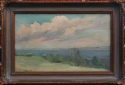 Buy Clouds Over River Landscape Antique Oil Painting By Otto Henry Schneider • 2,756.23£