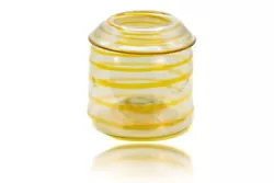 Buy Dale Chihuly C. 1970 Clear With Yellow Stripes Pilchuck Hand Blown Glass 6  Wide • 6,275.41£