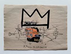 Buy Jean-Michel Basquiat Painting On Paper (Handmade) Signed And Stamped Mixed Media • 95.47£