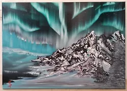 Buy Oil Painting 50x70 Cm, Ice Shaft In The Northern Lights By Art Bob Ross • 154.45£