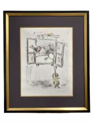 Buy Marc Chagall Etching Print Painting Signed And Framed 17.7 X 13.4 In • 1,147.83£