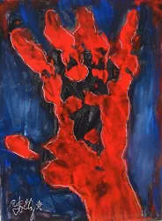 Buy ORIGINAL Acrylic PAINTING Abstract ART EXPRESSIONIST THE MURDER WEAPON By FOLTZ • 37.82£
