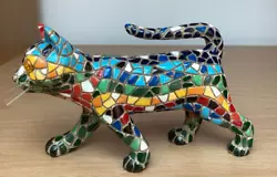 Buy Barcino Mosaic Cat Figurine (7x10cm) • 12£
