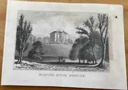Buy Antique Print Worsted House Norfolk C1820 • 4£