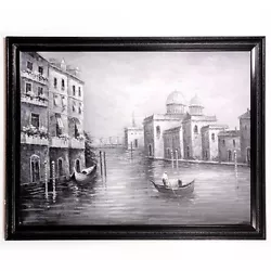 Buy Black & White Canvas Reproduction Venice, Italy In Acrylic Unknown Artist, Title • 919.11£