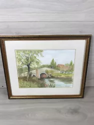 Buy Beautiful Watercolour Painting By Iris Leach Fittleworth Bridge River Rother • 24£