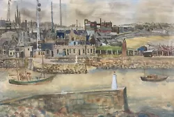 Buy Jamie/James GORMAN Original Painting Aberdeen Harbour Watercolour 1965 Scottish • 360£