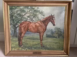 Buy Vintage Oil Painting Of Chestnut Horse • 160£