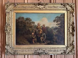 Buy Antique Oil Painting Landscape Of Mythical Genre Scene Early 19th Century Framed • 0.99£