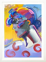 Buy Peter Max  Palm Beach Lady  2007 | Unique Acrylic On Paper | 40 X 28  Framed • 7,498.91£