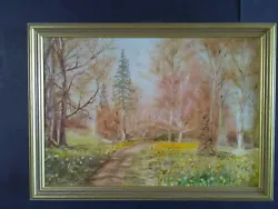 Buy Impressionist Oil Painting, Spring Landscape, Woodland, Daffodils, Brian Sears • 56.23£