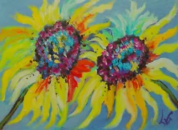 Buy Sale/original Abstract Oil Painting-sunflowers • 18£