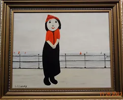 Buy Original Painting After L.s. Lowry  Girl In A Red Hat On A Promenade  • 18£