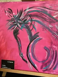 Buy Original Unique Abstract Art Horse In Pink Acrylic Painting Present Gift • 48£