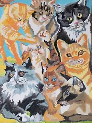 Buy Original Hand Painted Cat Kitten Picture Painting By Numbers ? • 9£