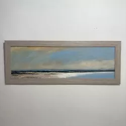 Buy Large Coastal Seaside Beach Groyne Sea Defence Impressionist Oil Painting • 39£