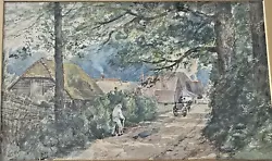 Buy Finely Painted Victorian Watercolour Painting Woodland Landscape With Figures • 45£