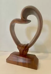 Buy Wood Heart Sculpture Figurine Artist Signed W. Kenijah, Made In Indonesia  • 20.90£