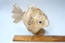 Buy Shell Art Seashell Fish Sculpture Large Figurine Mid-Century • 9.92£