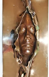 Buy William Ludwig Orig Signed 25  Bronze Relief Wall Sculpture Emerging Face/Mirror • 2,367.13£