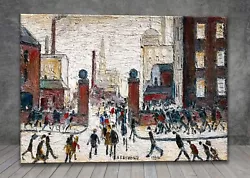 Buy L. S. Lowry A Mill Scene Wigan CANVAS PAINTING ART PRINT POSTER 1865 • 34.99£