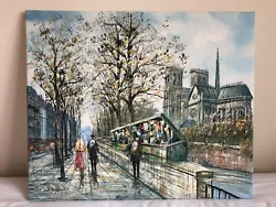Buy Original  Notre Dame  Oil Painting - Presented On An  Unframed  Canvass • 100£