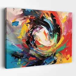Buy Modern Abstract Colourful Rainbow Painting Canvas Wall Art Picture Décor Print • 14.99£