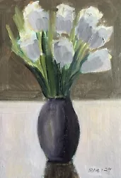 Buy Flowers, Original Oil Painting, Miniature. • 29£