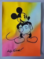 Buy Andy Warhol Hand Signed. 'mickey Mouse'. Watercolor On Paper. Pop Art • 24.86£