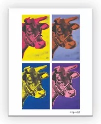 Buy Andy Warhol - Cow - Limited Lithograph Art Painting Print #5 • 100£