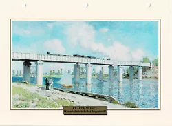 Buy The Railway Bridge At Argenteuil (2) - Claude Monet - Info Card • 0.86£
