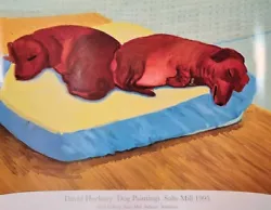 Buy David Hockney  (British 1937-) Dog Paintings Exhibition Poster 1995 Salt Mills ^ • 295£