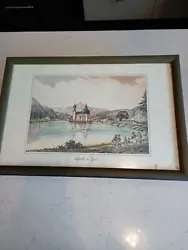 Buy Antique Framed Watercolour Of Seefeldt In Tyrol • 14.60£