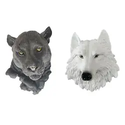 Buy Animal Head Statue Wall Mount Sculpture Art Crafts For Farmhouse Living Room • 24.94£