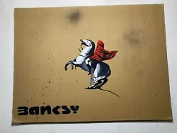 Buy Banksy Painting On Paperboard (Handmade) Signed And Stamped 15.7 X 11.8 In • 103.68£