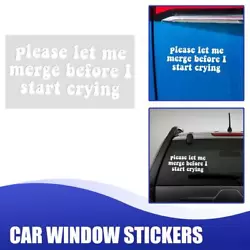 Buy Please Let Me Merge Before I Start Crying 8 X 3.5 Inches Bumper Vinyl M6K0 • 1.14£