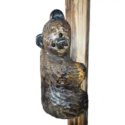 Buy Chainsaw Carved Wooden Bear Climbing For Post Trees Railings Corners • 154.03£