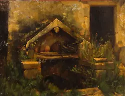 Buy Antique Original Painting FirePlace, House, Garden • 705£