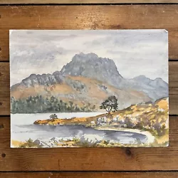 Buy Vintage Watercolour Painting Scottish Loch Glen E Charles Simpson • 28£
