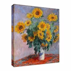 Buy Art Claude Monet Sunflowers Oil Painting Canvas Wall Art Picture Print • 29.99£