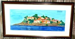 Buy A Signed Watercolour/Pastel Of The Croatian Coastline By The Artist Don Gibson • 12£